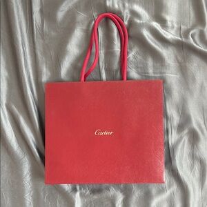 Cartier Red Luxury Tote Bag with Signature Design